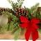27" Christmas Bells Cypress & Pinecone Centerpiece in Wood Planter
